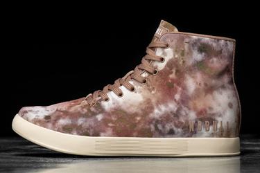 Nobull High-Top Tie-Dye Canvas Men's Trainers Brown Khaki | Australia (VN9280)